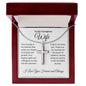 To My Courageous Wife | Your Courage is Bold Ink | Stainless Cross Necklace