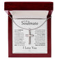 To My Soulmate I Have Completely Fallen For You | Artisian Stainless Steel Cross Necklace