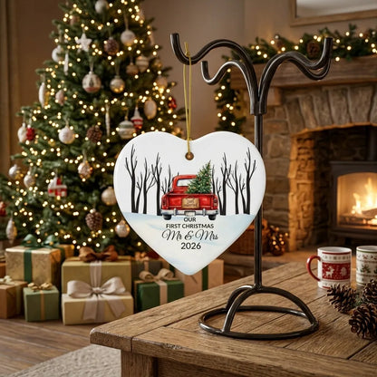 First Christmas as Mr & Mrs Old Truck Ornament