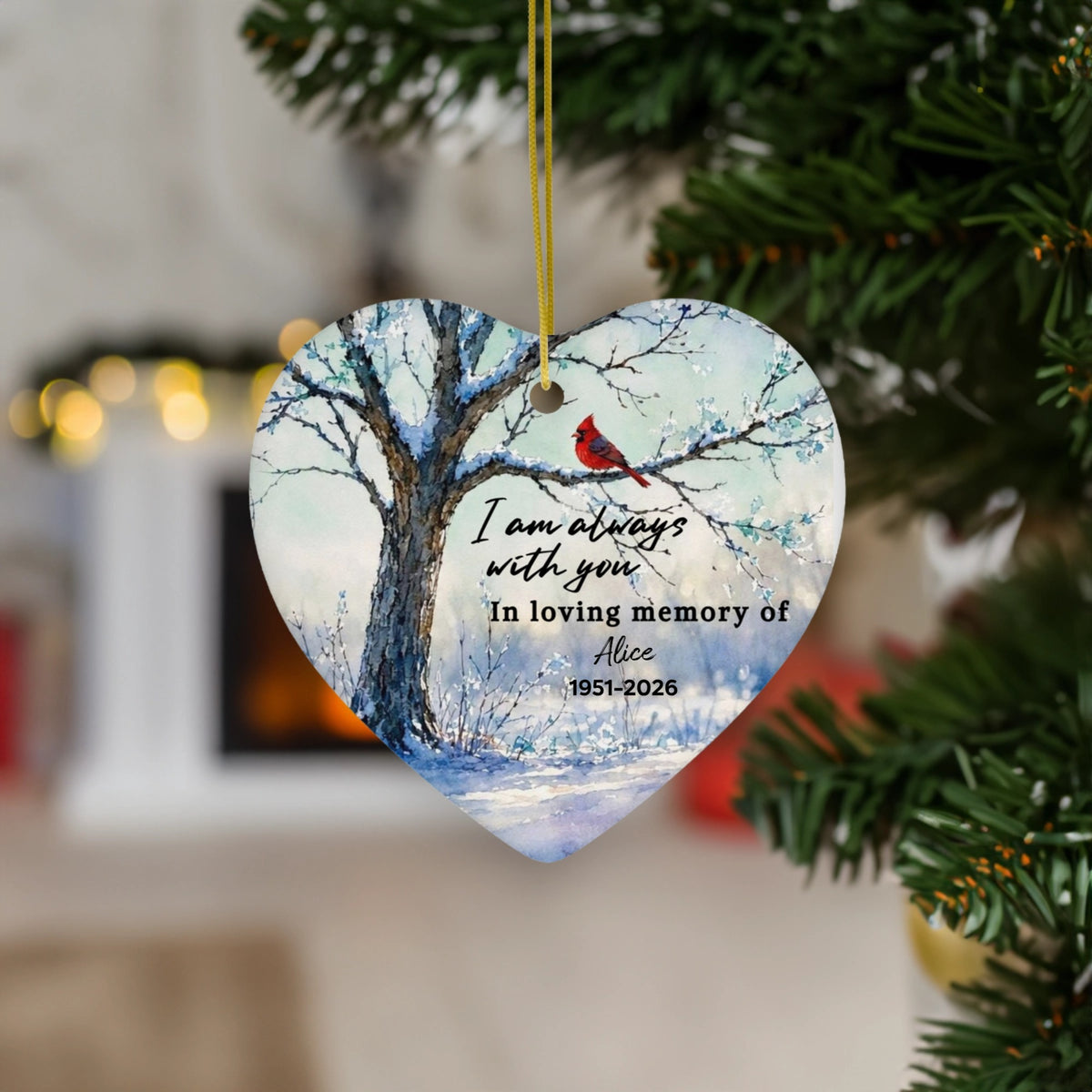 Personalized I Am Always With You Memorial Ornament