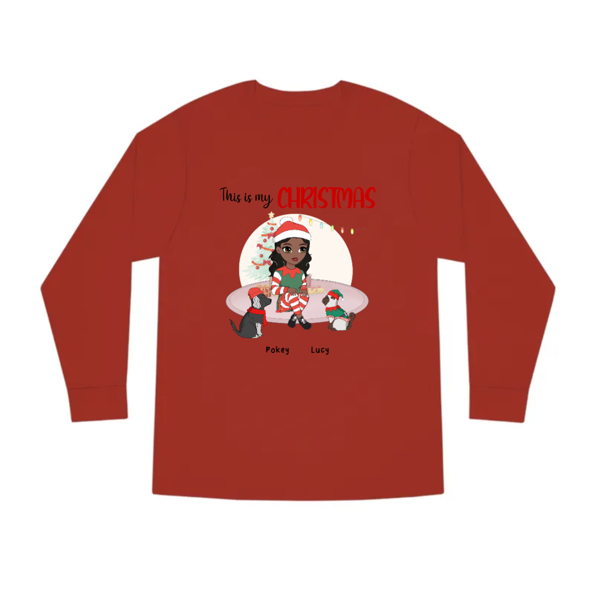 Custom This is My Christmas Dogs and/or Cats Long Sleeve Tee