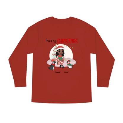 Custom This is My Christmas Dogs and/or Cats Long Sleeve Tee