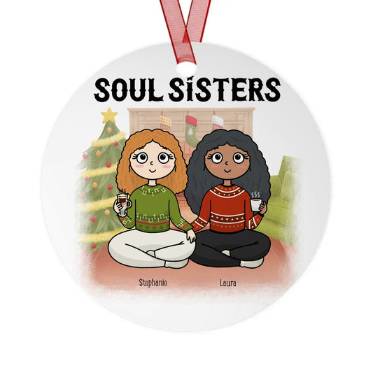 Custom Soul Sisters Friends Metal Ornament