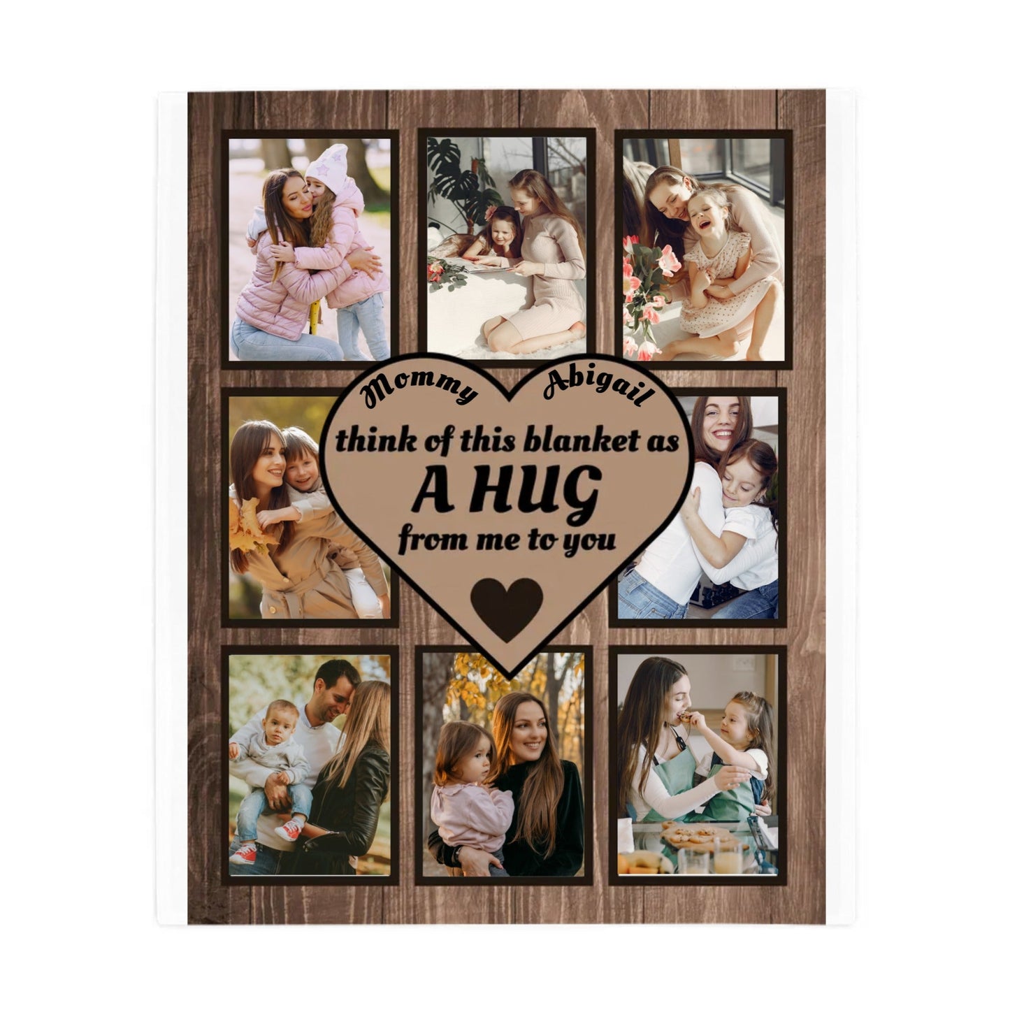 Custom Think of This Blanket As A Hug Plush Fleece Blanket