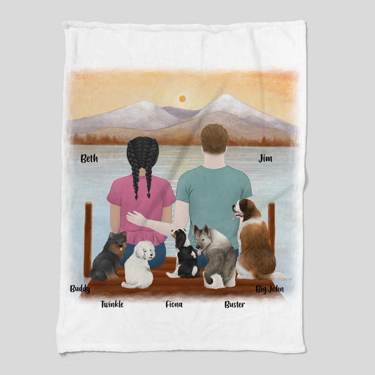 Custom You, Me And The Dogs Blanket – 30×40