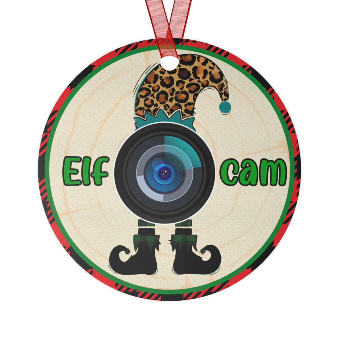 Elf Cam Camera Metal Ornament (Not A Real Camera)