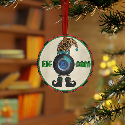 Elf Cam Camera Metal Ornament (Not A Real Camera)