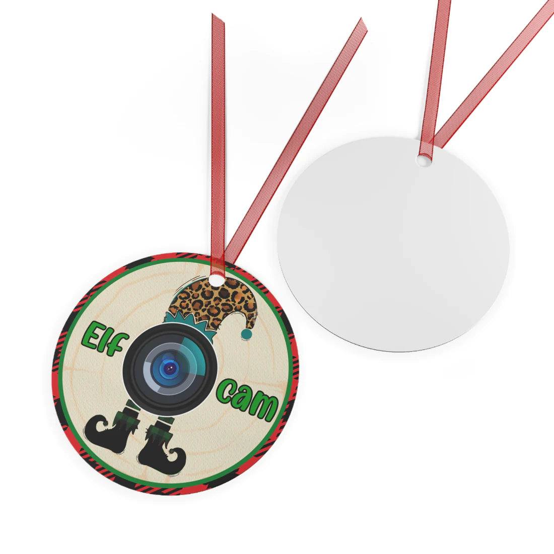Elf Cam Camera Metal Ornament (Not A Real Camera)