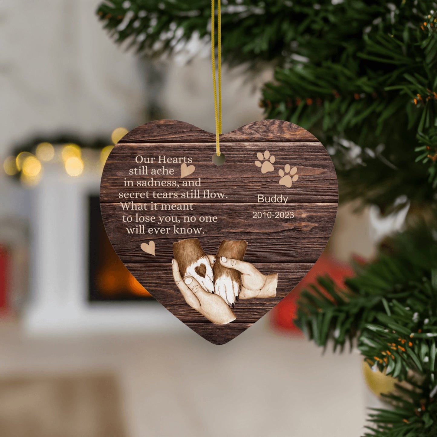 Personalized Dog Memorial Ceramic Ornament